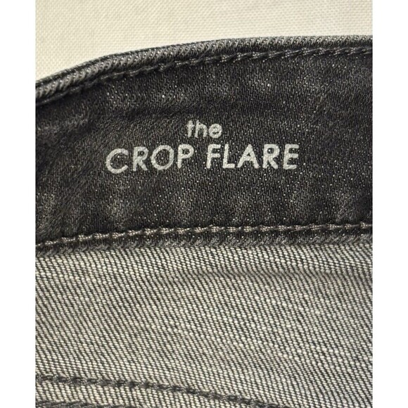 LIVERPOOL Los Angeles The Crop Flare Jeans Women 27/4 Black Stretch Dark Denim - Picture 8 of 15